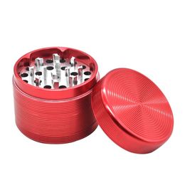 Aluminium alloy metal smoke grinder diameter 50mm four layer thread smoother Grinder