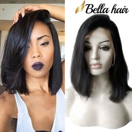 Lace Wigs Bella Hair Gluel Wigs Bob Cut Wigs Frontal Human Hair Bob Lace Wig for Black Women Cuticle Short Bob Lace Wigs Nautral Hairline