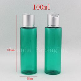 100ml green bottle with silver Aluminium disc top cap,dropper container,essential oil for family,sample bottles