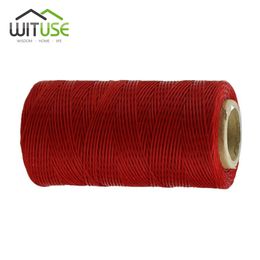 leather 1mm Australia - DIY Hand Work 260m 1mm Flat Sewing Coarse Braid Waxed Thread Cord For Leather Shoes Luggage Repair