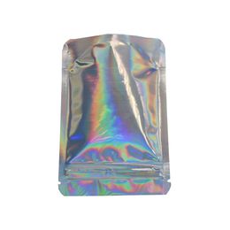 8 5 13cm 100Pcs Lot Colorful Shiny Aluminum Foil Stand Up Zip lock Packing Bag Doypack Mylar Food Packing Pouch Resealable Package254o