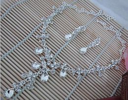 Bridal ornaments, white metal necklace set, wedding photo studio accessories, Korean style