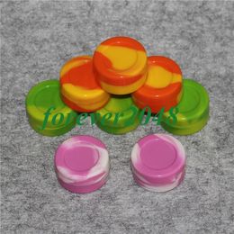 Nonstick wax containers 7ml round shape silicone container food grade jars dab tool storage jar oil holder for vaporizer vape
