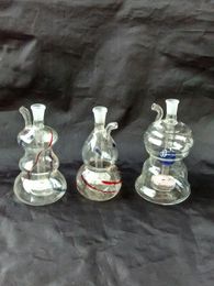 The color of the glass of water bottle gourd Wholesale Glass bongs Oil Burner Glass Water Pipes Oil Rigs Smoking Free