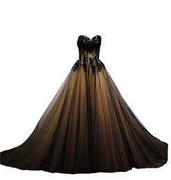 2018 Sexy Fashion Black Appliques Ball Gown Quinceanera Dresses With Sweetheart Sweet 16 Dress Plus Size Lace Up Vestido De 15 Anos BQ28