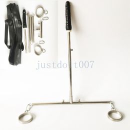 Chastity Devices Female frame Spreader Bar Steel Ankle Cuffs Restraint Slave Rack plug shackle K1 #T87