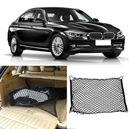 For BMW Series 3/GT Car Auto vehicle Black Rear Trunk Cargo Baggage Organiser Storage Nylon Plain Vertical Seat Net