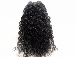 Brazilian Human Virgin Remy Hair Curly Hair Weft Human Baby Soft Hair Extensions Unprocessed Natural Black Colour