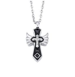 Fashion jewelry Angel Wings Cross Cremation Urn Pendant Memorial Jewelry Stainless steel Urn Necklace Urn Locket