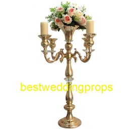 new style decoration Gold Candelabras Flower Stand wedding Centre piece Wedding Props mental table Centrepiece best003