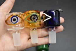 14mm 18mm male Glass smoking Bowls Heady thick Colourful Eye Glass tobacco Bowl for Glass Bong Water Tobacco Pipes