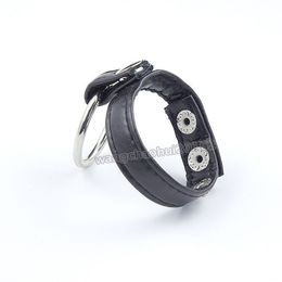 Bondage Adjustable Male Strong PU Leather Chastity Belt Restraints Submission Ring Slave R#76