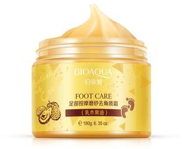 BIOAQUA 24K GOLD Shea Buttermassage Creme Peeling Erneuerungsmaske Baby Fußhaut Glatte Pflegecreme Peeling Fußmaske