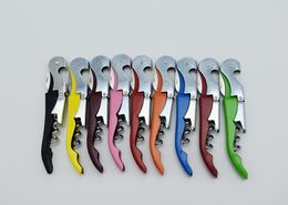 2018 Corkscrew Multi Colours Stainless Steel Double Reach Wine Beer Bottle Opener Home Kitchen Tools W7325