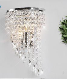 crystal Wall lamp K9 chandelier light E14 led bulb lamp living room bedroom bedside Fashion Sconce Hallway Hotels corridor