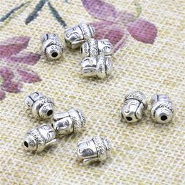 10PCS Hot Copper Buddha Head Shaped Lucky DIY Loose Beads Finding Accessories Parts Crafts Jewellery Making Design 7x10mm