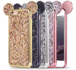 Bling Paillettes TPU Case Cover Glitter Shell TPU Case for iPhone 8 Plus iPhone 6S 7 X Plus Samsung S8 Plus