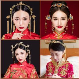 Chinese style wedding bride headdress costume Hair Barrette Fazan antique Coronet suit