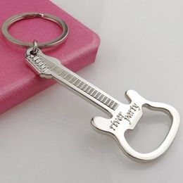 Fashion Hot Gift Zinc Alloy beer guitar bottle opener bottle opener keychain keyring key chain key ring fast shipping