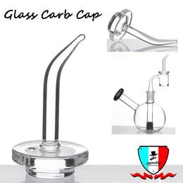 Glass Carb Cap with Handle Solid Dabber Oil Smoking Accessories Fitting for Dia 25mm Banger Glass Bong Dab Rigs