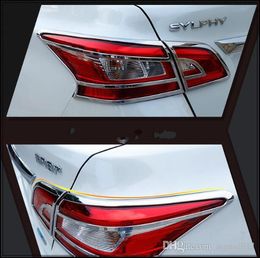 High quality ABS chrome 4pcs car taillight decoration trim,rear lamp decoration cover for Nissan SYLPHY/sentra 2016-2018