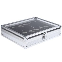 2022 Cases Wrist Watch Boxes Display Holder Box Aluminium Container 12 Grid Jewellery Storage Organiser Case Quality233A