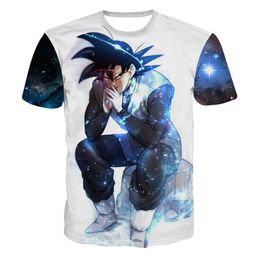 -Мода Galaxy Space аниме Dragon Ball Z Гоку 3D футболки печатные мужские женские футболки повседневная футболки топы