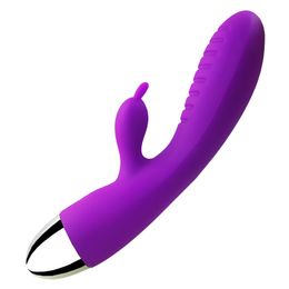 New 2 Motors usb charge rabbit vibrators for women, Female g spot clitoris stimulator adult sex product sex toys for woman Y18100803