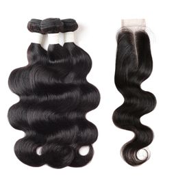 ishow human hair bundles with closure brazilian body wave bundles 3pcs with 24 closure wholesale deep curly brazilian hair weave bundles