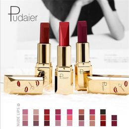 Pudaier 26 Colours Lips Velvet Sexy Red Lip Matte Lipstick Make Up Beauty Matte Cosmetic Lipstick gloss lipsticks DHL free shipping