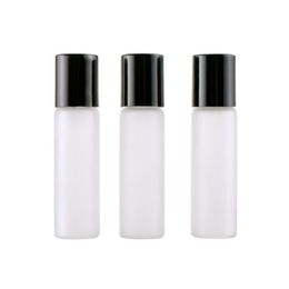 5ML Frosted Glass Roll On Perfume Bottle Empty Essential Oils Cosmetic Containers With Steel Beads LX1278