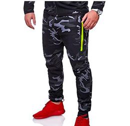 Mens Camouflage Pants Jogger Trousers Sports Athletic Zipper Designer Joggers Pants Clothing