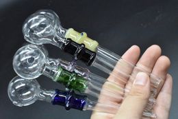 5.5 Inches Oil Burner Glass Pipe Bongs Colours Pyrex Pipe Glass Oil Burner Bong Stright Tube Glass Pipes Colourful Smoking Pipes on balancer