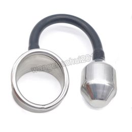 Chastity Devices Stainless Steel Male Chastity Device New Plug With Ring Pendant For Mens Shackle #T26