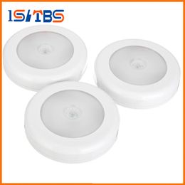6 LED Infrared IR Bright Motion Sensor Activated LED Wall Lights Night Light Auto On/Off Battery Operated for Hallway