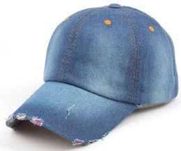 Unisex Denim Baseball Cap Blank Washed Jean Hat Casquette Adjustable Snapback Hats Caps For Men And Women