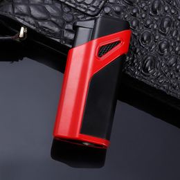 New Arrival Hot Genuine Product Wholesale Jonbon Lighter Three Torch Fire With Cigar punch Wind-proof Lighter Wth Gift Box