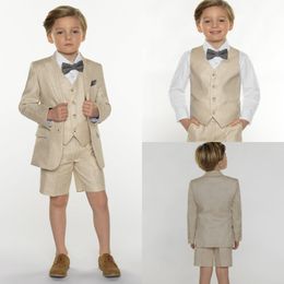 2018 Summer Three Pieces Boys Clothes Handsome Custom Made Boys Formal Suits Kids Formal Suit With Free Shipping Top Qaulity