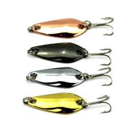 Hengjia Fishing Spoon Lures Bait 3.5cm 3.7g 8#hooks spinner Hard Bait/Spoons/ metal Fishing Lure fly fishing 20pcs (SP017)