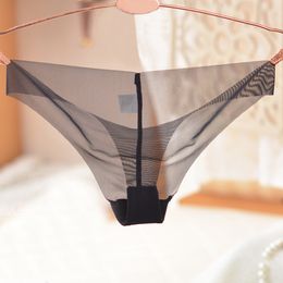 Mais novo Sexy Calcinhas mulheres Roupa Interior Super Transparente Mulher Tanga Sem Costura g Corda Rendas Cuecas Cuecas Cuecas 8 Cor S1018