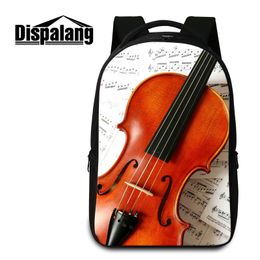 Violin Printing Notebook Laptop Backpack For Teenage Girls Boys Large Capacity Men's Business Travelling Backpacks Unisex Bagpacks Sac A Dos