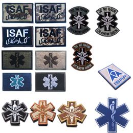 Armband Patches Embroidered Badges Fabric Armband Stickers Tactical Medical Patch Outdoor HOOK and LOOP Fastener NO14-104