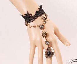 hot new Halloween small accessories wholesale black lace bracelet gothic style hand band ring integrated fashion classic delicate elegance