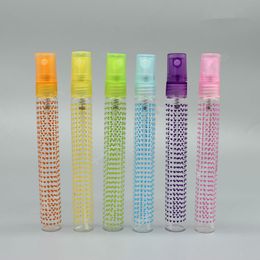 10ml Empty Perfume Spray Bottles Atomizer Refillable Bottles Crystal Cut Glass Small More Colors Long Fashion F877