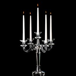 fashion 35cm height crystal candelabra for wedding and home decoration