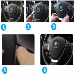 Chrome ABS Steering Wheel Trim Strips For BMW 1 3 series F30 F20 118i 316i Car Styling Interior Accessories232S