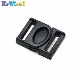 100pcs/lot 1/2"(13mm) Plastic Side Release Center Buckles Backpack Straps Webbing Black