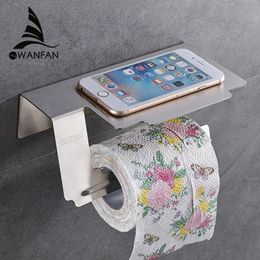 Paper Holders Stainless Steel Chrome Toilet Roll Holder Phone Stand Wall Bathroom Accessories Without Cover WC Rack WF-18063