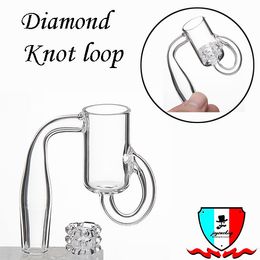 Quartz Diamond Loop Banger Nail Smoking Accessories Oil Knot Recycler Dabber Insert Bowl 10mm 14mm 19mm Male Female for Water Pipes