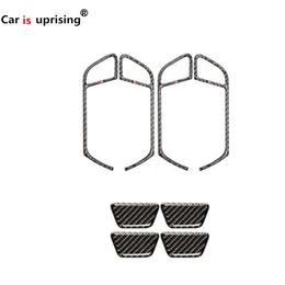 Carbon Fiber Car Interior Door Handle Cover Trim Door Bowl Stickers decoration for Audi A4 2009-2016 Car accessories Styling1975